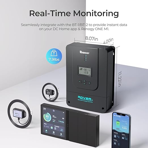 Renogy Solar Charge Controller 60A 12V24V36V48V DC Input Auto Parameter MPPT - Image 2