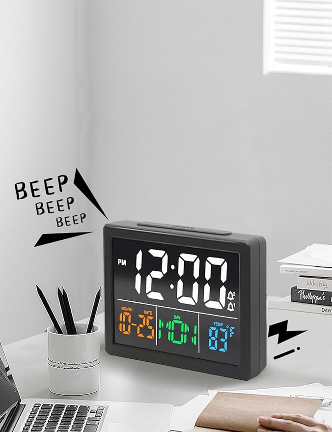 Digital Alarm Clock, with 5.5" Large LED Time Display, Adjustable Alarm Volume - Image 7