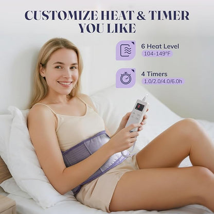 Heating Pad for Period Cramps and Back Pain Relief, Electric Heating Pad - Image 3