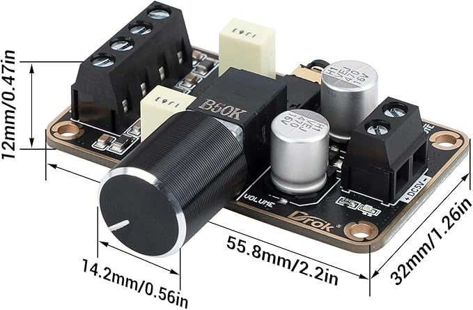 DROK 5W+5W Mini Amplifier Board 2pcs PAM8406 Audio Amplifier Board DC 5V - Image 4