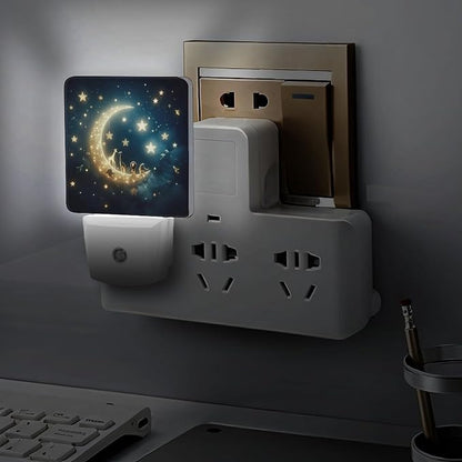 Moon and Starry Sky Night Light, Plug into Wall Decor Nightlights - Image 4