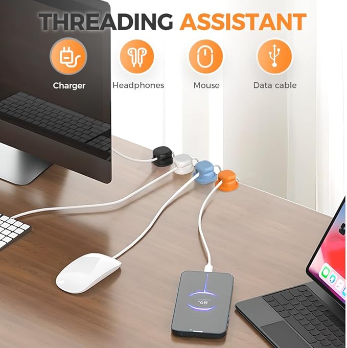 Magnetic Cord Organizer Holder, Upgrade Cord Holder - Image 2