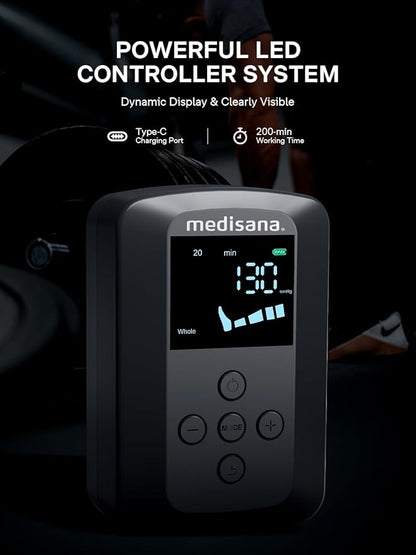 Medisana Leg Compression Massager, Cordless Rechargeable Air Pressure Boot - Image 6