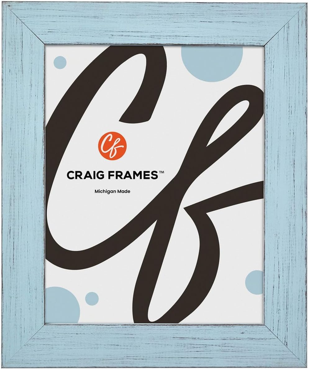 Craig Frames 30x40 Rustic Sky Blue Poster Frame, Wall Decor for Photos | A lightweight, shatter resistant acrylic front, made in the USA for a gallery display