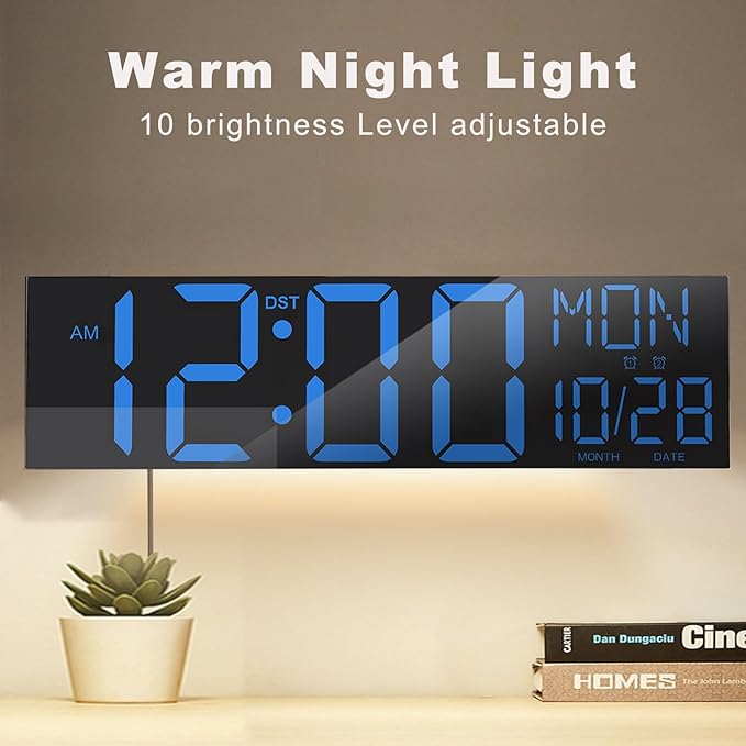 JALL 30" Large Digital Wall Mount Clock - Image 8