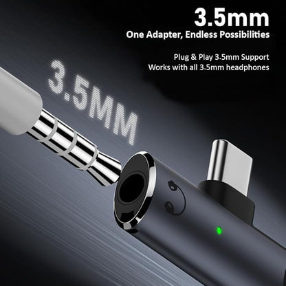 Mizi 2025 Upgraded USB-C to 3.5mm Headphone & Charger Adapter – 2-in-1 Type-C - Image 2