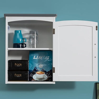 Bathroom Wall Cabinet 15 x 20 Inch Small Wall Cabinets Single Door Over Toilet - Image 6