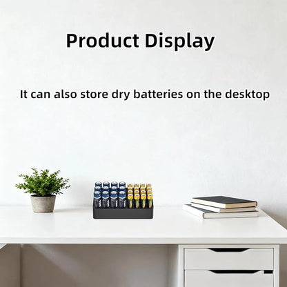 Battery Storage Organizer Battery Storage Box Black Fits 16 AAA & 12 AA - Image 5