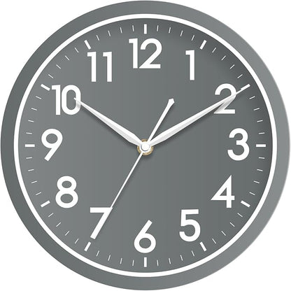 AKCISOT Wall Clock Bathroom 10 Inch Analog Small Wall Clocks Battery Operated by Akcisot