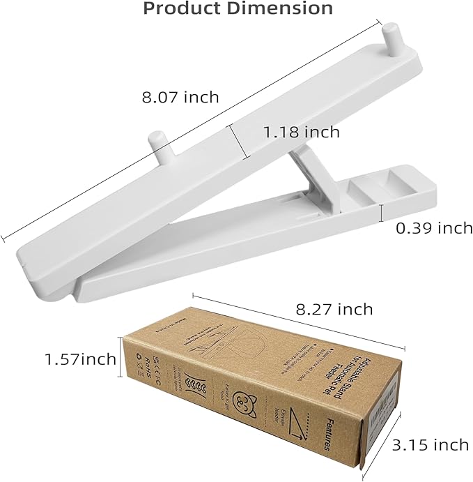 Adjustable Stand for Automatic Microchip Cat Pet Feeder, 0-20° Adjustable Angle - Image 7