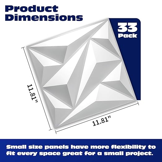Art3dwallpanels 33 Pack 3D Wall Panel Diamond - Image 2