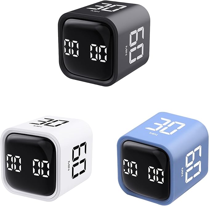 Productivity Timer Flip Gravity Sensor Cube Timer Countdown & Countup, Mute & by LUCKYTIME