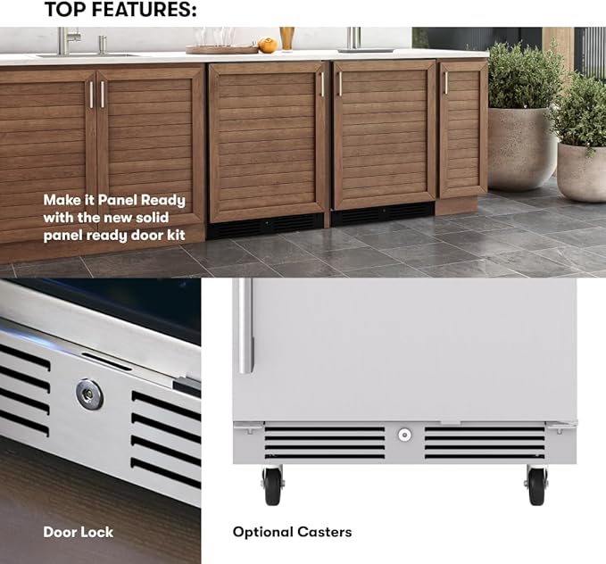 Zephyr Presrv 24 Inch Outdoor Wine Fridge & Beverage Refrigerator Single Zone - Image 6