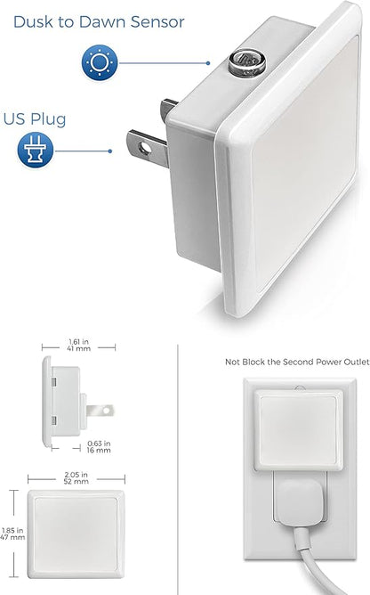 L LOHAS LED Night Lights Plug into Wall, Plug in Night Light, Dusk-to-Dawn - Image 7