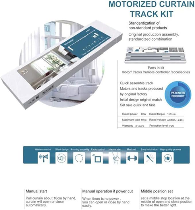 OlideSmart DIY WiFi Smart Automatic Curtain Motor Track System, Automatic - Image 5