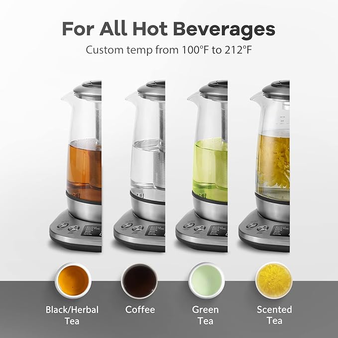Mecity Electric Tea Kettle Borosilicate Glass Tea Maker - Image 3