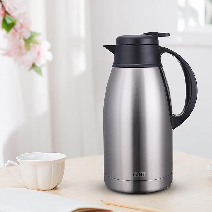 GiNT Stainless Steel Thermal Coffee Carafe, Double Walled Vacuum Water and - Image 7