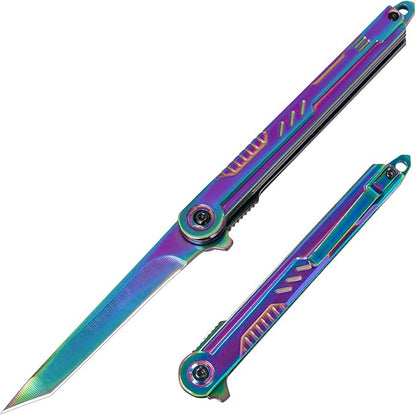 Rainbow Pocket Knife for Men & Women by FUNBRO