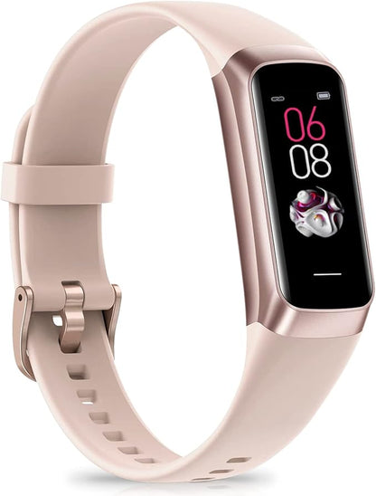 Fitness Tracker with 24/7 Heart Rate Blood Oxygen Sleep Monitor, 1.1" AMOLED by Bakoor