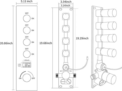 KATAIS Full Body Shower System Chrome Tempreature Display Shower Faucet Set - Image 8