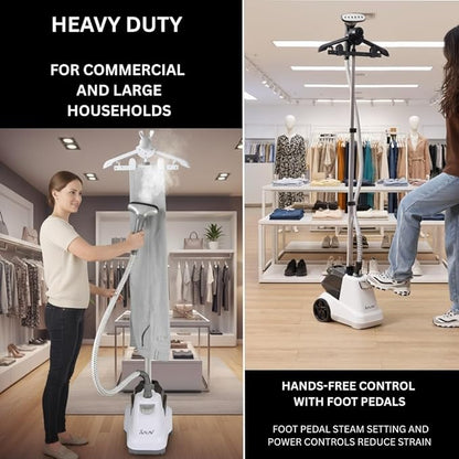 SALAV Heavy Duty Commercial Full-Size Garment Steamer - Image 2