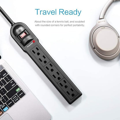 KMC 6-Outlet Surge Protector Power Strip 6 Pack - Image 8