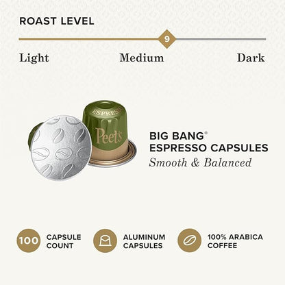 Peet's Coffee, Medium Roast Espresso Capsules, Compatible - Image 3