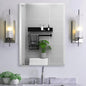 Frameless Beveled Edge Bathroom Mirror 24x32 Inch Rectangle Beveled Mirror Wall by LAMCHMOR