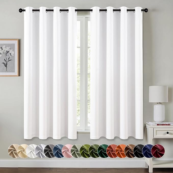 MIULEE Pure White Blackout Curtains by MIULEE