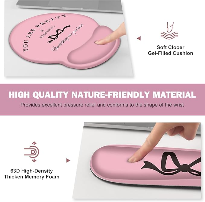 Gaming Mouse Pad, Large Desk Mat, Cute Desk Pad Protector, 4in1 XXL Mousepad + - Image 6