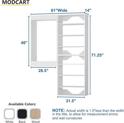 Modular Closet System, Wood Closet Tower Storage - Image 2