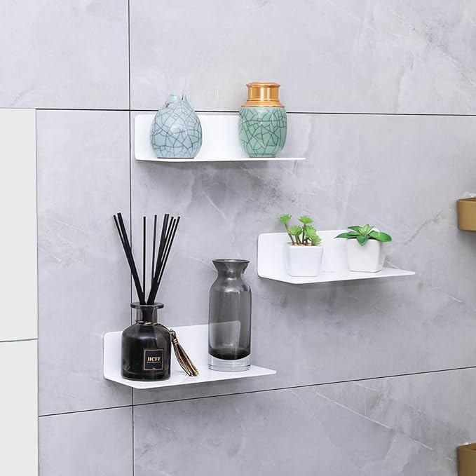 IEEK 9 Inch Acrylic Floating Shelves Set of 4, Small Wall Display Shelf - Image 5