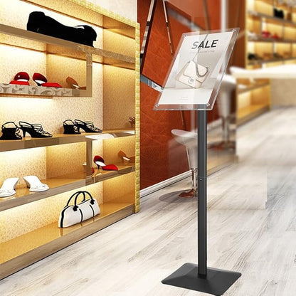 DISPLAYSWORKER Adjustable Heavy Duty Pedestal Sign holder floor Stand, acrylic - Image 9