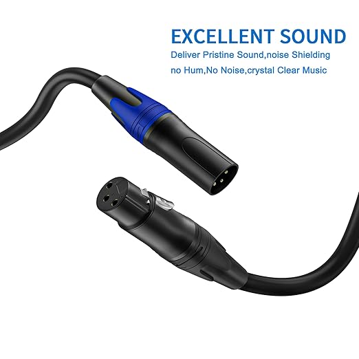 LanSenSu XLR Female to 2 XLR Male Patch Y Cable - 10ft Balanced Microphone - Image 7