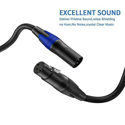 LanSenSu XLR Female to 2 XLR Male Patch Y Cable - 10ft Balanced Microphone - Image 7