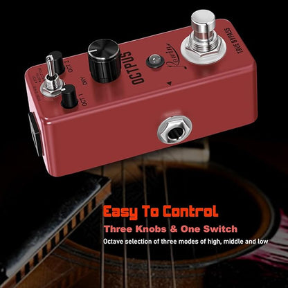Rowin Polyphonic Octave Guitar Effects Pedal Pure Octopus Digital Mini Single - Image 4