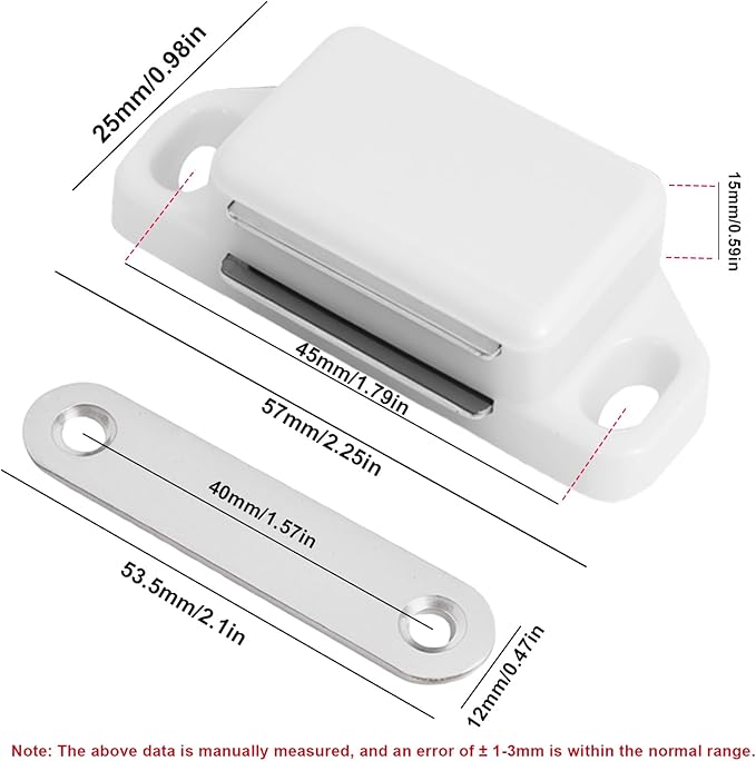 8 Pack Magnetic Push Latch, Heavy Duty Magnetic Touch Latch, - Image 2