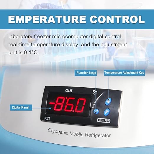 -123 °F Ultra-Low Temperature Freezer 86°C Portable Lab Cryogenic 20L - Image 7