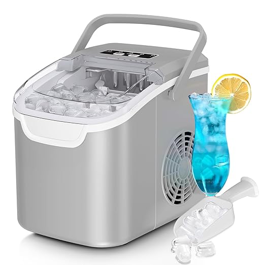 Antarctic Star Countertop Ice Maker, 9 Cubes in 6 Mins, Portable Ice Machine by AntarcticStar