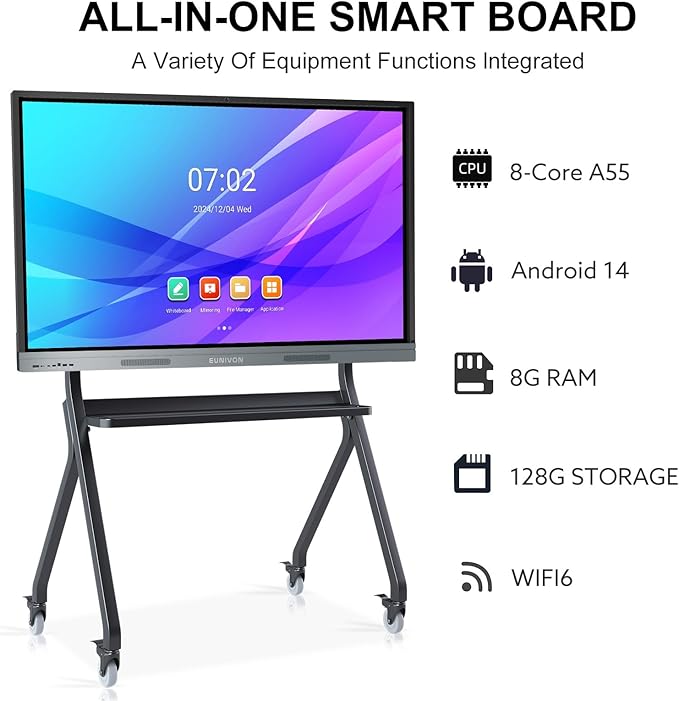 Interactive Whiteboard, 8+128GB Interactive Touch Screen Smartboard, Smart Board - Image 2