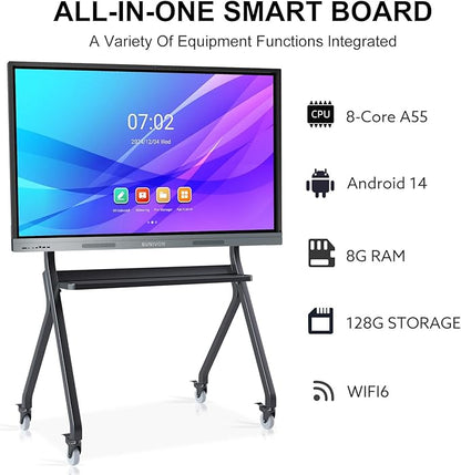 Interactive Whiteboard, 8+128GB Interactive Touch Screen Smartboard, Smart Board - Image 2