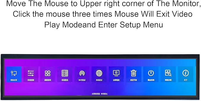 VSDISPLAY 21.3" Ultra Wide Bar Display 1920x360 IPS Digital Signage Monitor - Image 5