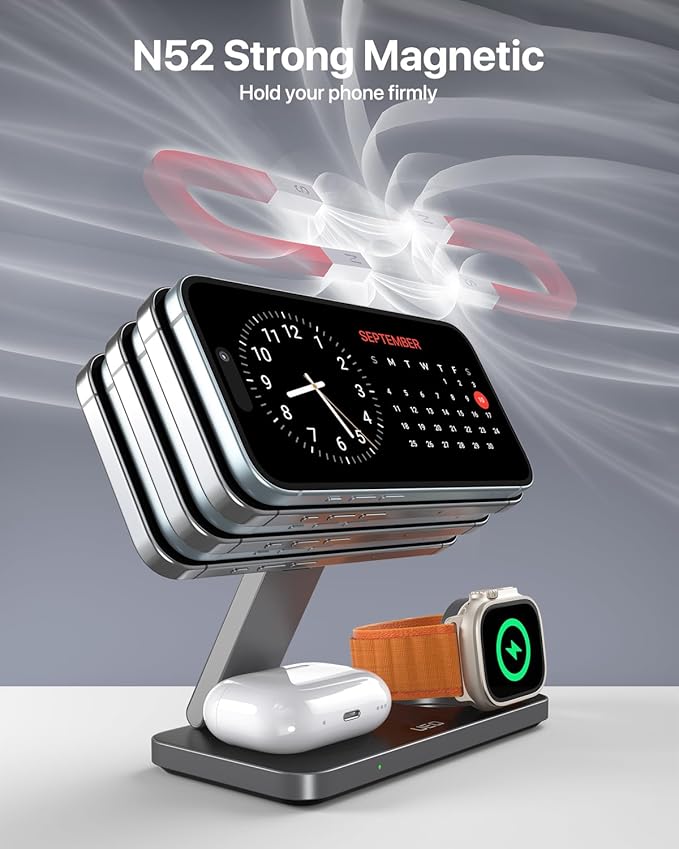 UEQ Foldable 3 in 1 Wireless Charging Station - Image 5