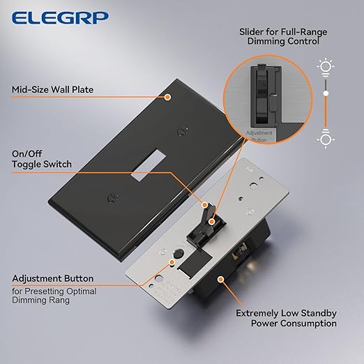 ELEGRP Digital Toggle Dimmer Switch - Image 10