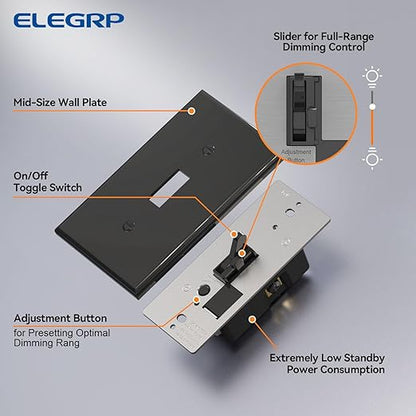 ELEGRP Digital Toggle Dimmer Switch - Image 6