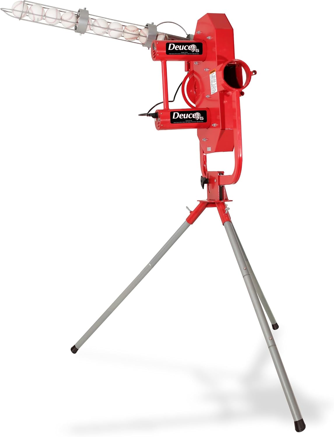 Heater Sports Deuce 75 MPH Adjustable Baseball Pitching Machine with Automati...