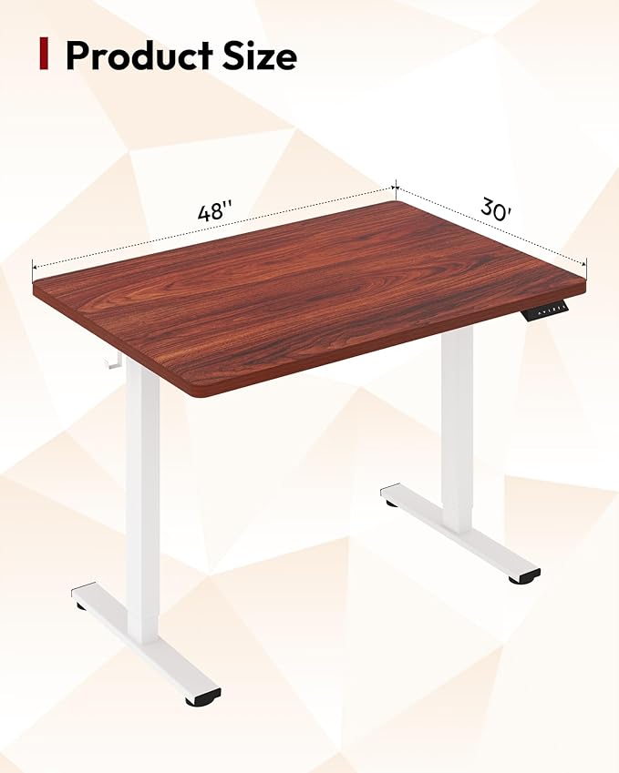 SANODESK Electric Standing Desk 48 x 30 Inches Whole-Piece Desktop Height - Image 2