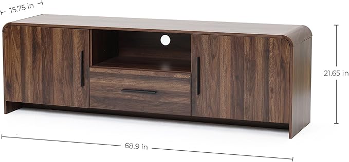 LuxenHome 70" Mid-Century Modern TV Stand - Image 2