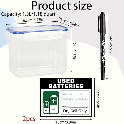 Battery Disposal Container for Used Dry Cell Batteries, Battery Recycling - Image 2