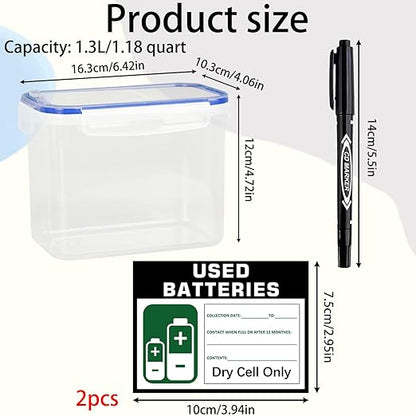 Battery Disposal Container for Used Dry Cell Batteries, Battery Recycling - Image 2